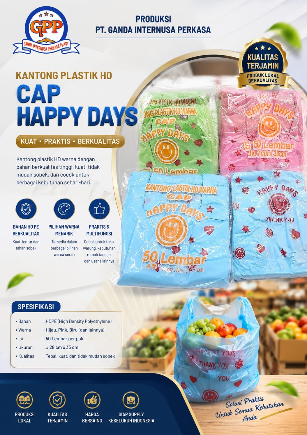 Kantong Plastik Cap Happy Days